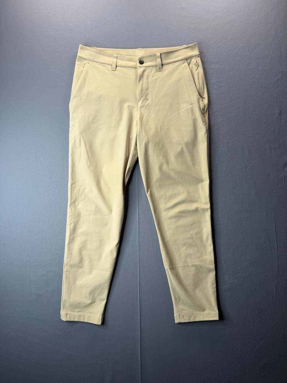 Lululemon Commission Slim Fit Pants Khaki Warpstreme Size 30